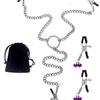 Kovová spona na bradavky s kovovým řetízkem pro ženy, fetiš na prsa, stydké pysky, stimulační masážní přístroj Bdsm Bondage Sex produkty
