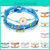 Exquisite Handwoven Bracelet Set With Waterproof Wax Thread And Alloy Sunflower Beads