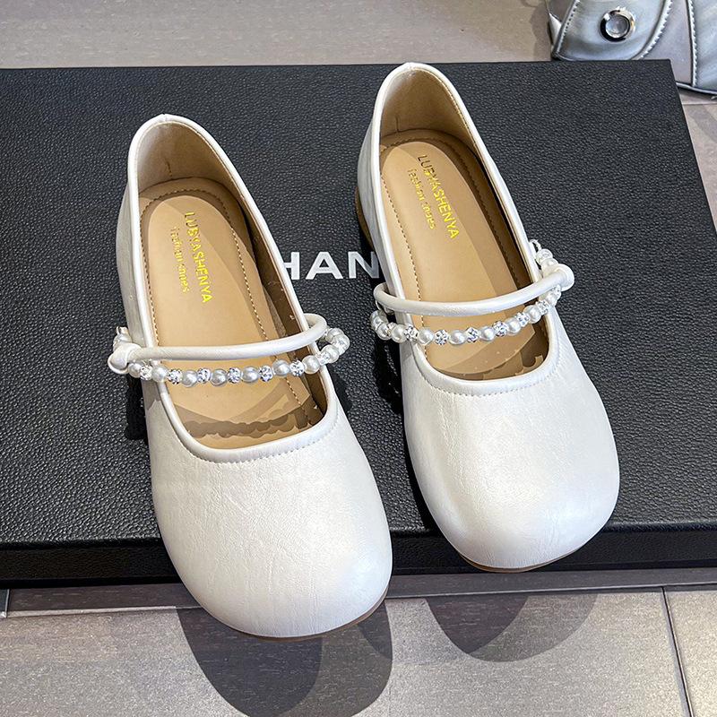 Late evening breeze gentle shoes flat single shoes women's 2025 new summer Mary Jane shoes with skirts soft soles pregnant women