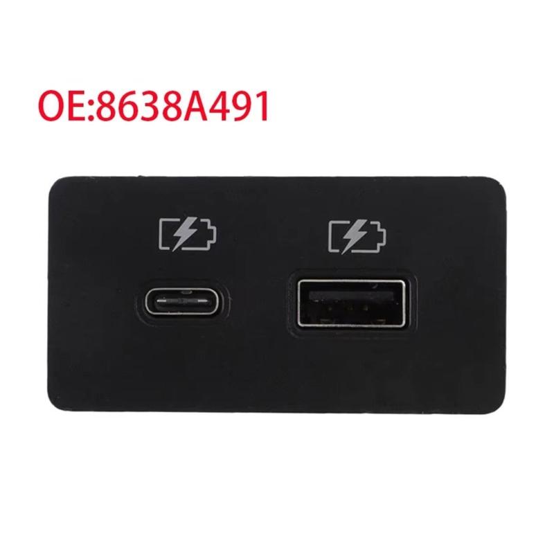 Car USB Port Adapter 8638A491 8638A317 for 2022-2024 USB Port Socket Assembly Automotive Accessories