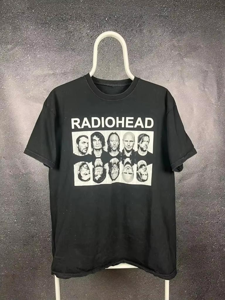 Radiohead Hip Hop Rock Band Street Fashion Classic Casual Crew Neck Oversized Pure Cotton Unisex Women And Men T-Shirt