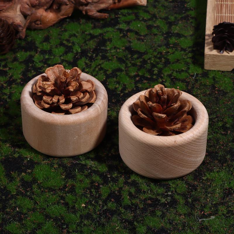 Creative Pine Cone Wood Essential Oil Diffuser Long-Lasting Floral Wooden Essential Oil Diffuser Home Office Car Oil Diffuser