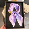 Smudge Abstract Printing Simulation Silk Scarf Square Scarf High-end Shawl Sunscreen Neck Small Square Scarf Headscarf Scarf Women