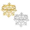 1/2/6Pcs Golden Metal Napkin Ring Faux Pearl Decor Snowflake Design Winter-themed Napkin Holders Weddings Parties Table Decor
