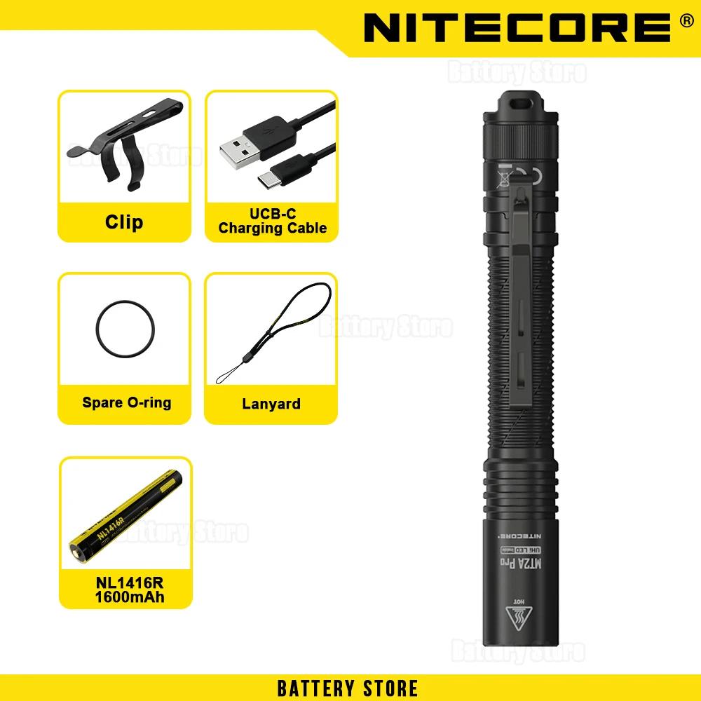 NITECORE MT2A Pro Hunting Torches Outdoor Flashlight AA Battery Torch Hand Light Tactical Flashlight Patrol Lantern Emergency