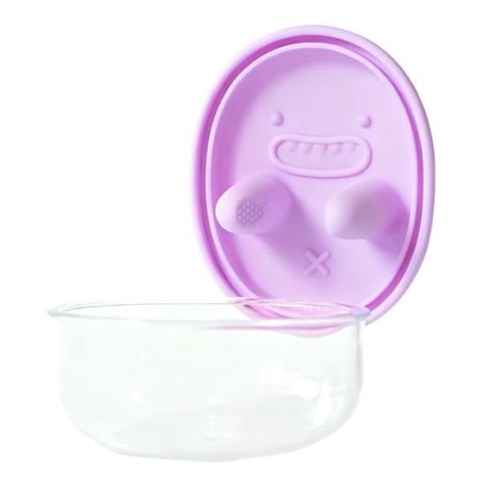 Yousheng Leak-Proof Snack Box with Silicone Cover Portable Finger Guard Design No-Mess Lunch Container Cookie Storage Tool