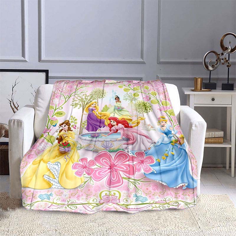 

Exquisite princess cartoon flannel blankets can be customized, suitable for beds, bedrooms, sofas, picnics, outdoor leisure nap 75x90cm