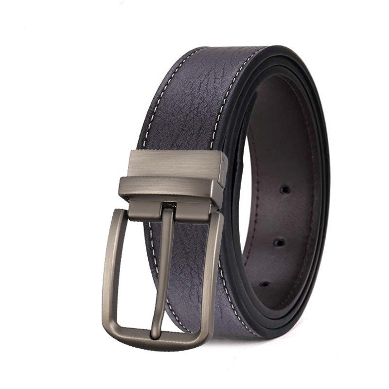 Настоящая кожа первый слой коровья кожа штыревая пряжка ремень мужской ремень подарки мужской деловой повседневный подарочная коробка набор ремень мужской 120*3.3cm
