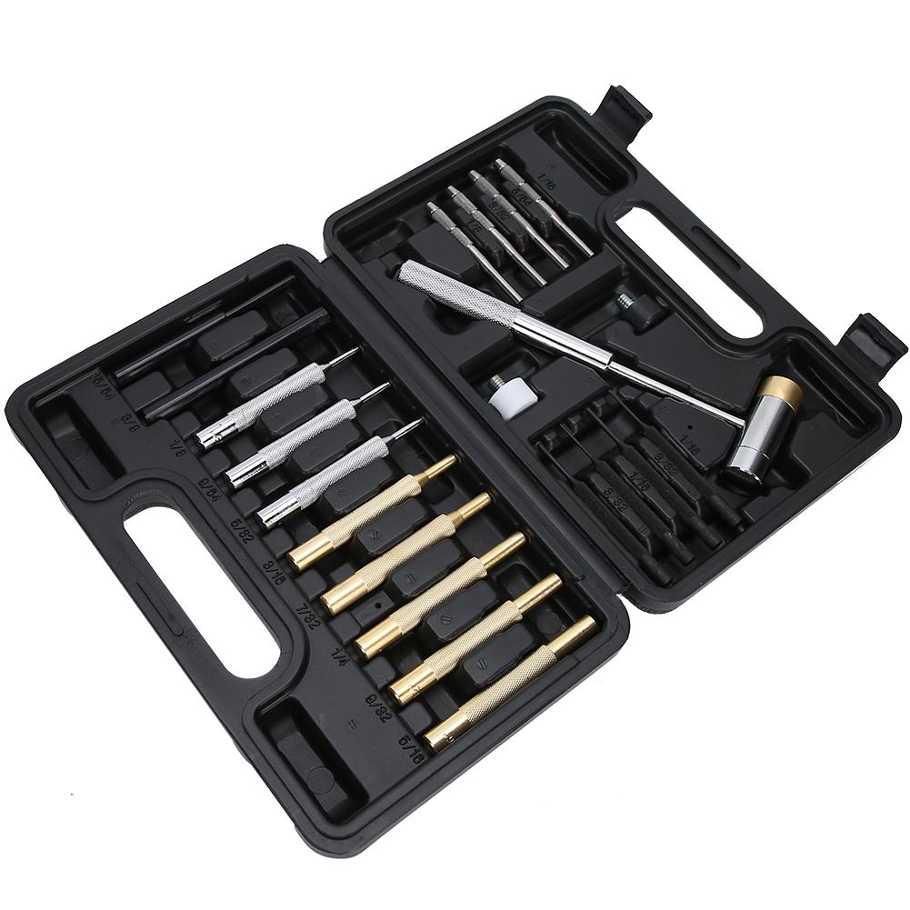 21Pcs Punch Set Mechanical Installation Round Punches Maintenance Tool Kit Box