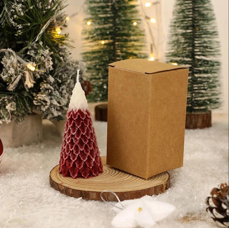 

Handcrafted Pine Tree Scented Candle, Winter Aromatherapy Décor, Holiday Aromatic Wax Ornament for Home Christmas Display large size