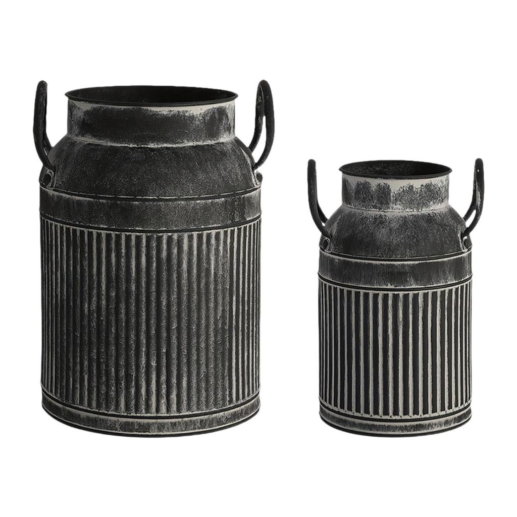 2Pcs Chic Pitcher Vase Shabby Chic Vase Farmhouse Jug Vase for Wedding Office