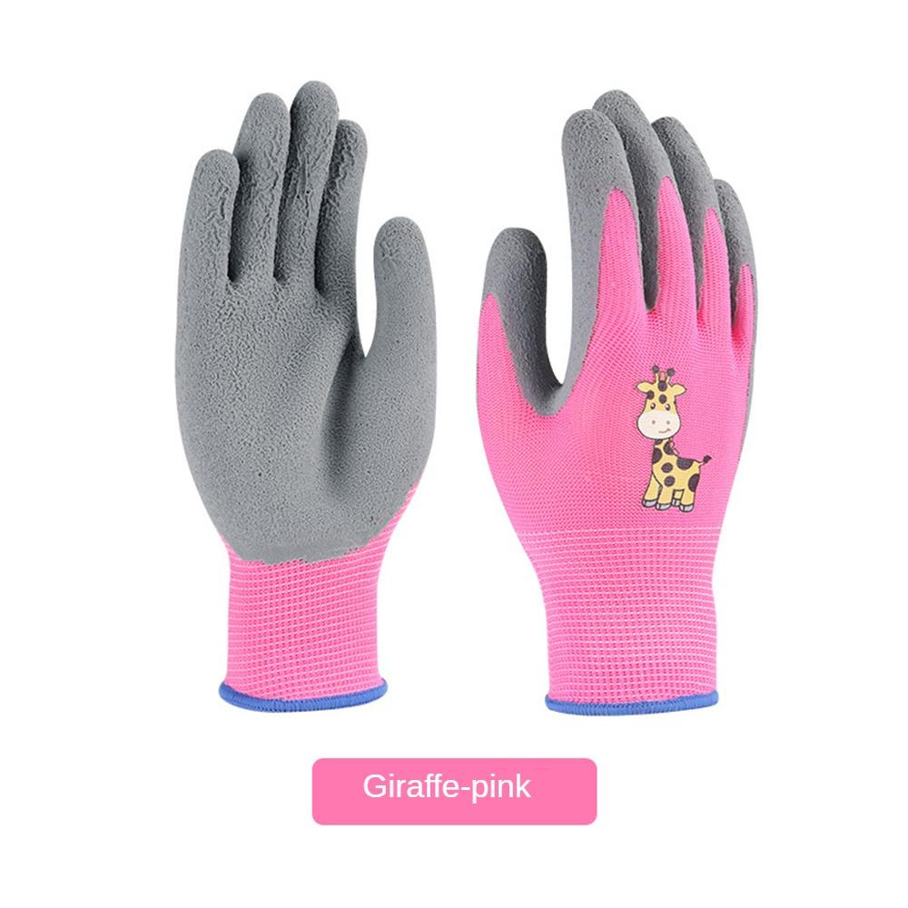 Thickened Childrens Latex Gloves Non-slip Garden Tools Gardening Gloves Durable Childrens Fun Protective Gloves Cartoon
