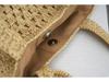Handmade Hollow Woven Underarm Tote Bag: Fashionable Single Shoulder Beach & Commute Bag for Women
