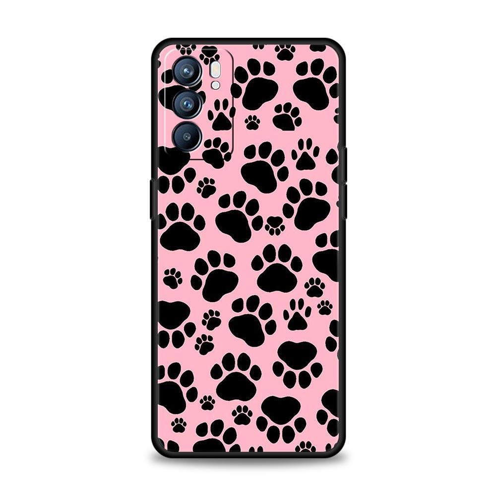 Dog Paw Phone Case For Oppo Reno13 Reno12 Reno11 F Reno10 Pro A54 5G Find X5 A53 A52 A9 A57 A78 4G A79 A80 A98 Cover