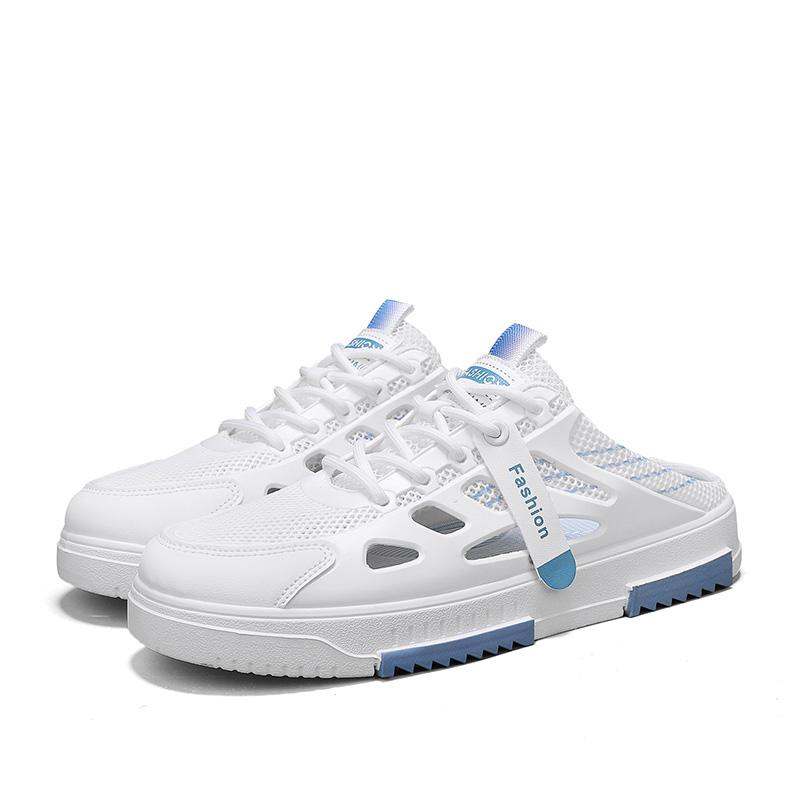 New Summer Men's Breathable Anti Slip Odor Proof Mesh Shoes with Versatile Casual Cooldown  Low Cut Soft Soled Sports Sandals