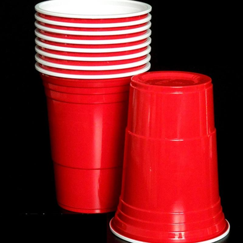 10Pcs Plastic Party Drinking Cups Disposable Beer Beverage Cup Drinkware For Cold And Hot Drinks At Gatherings