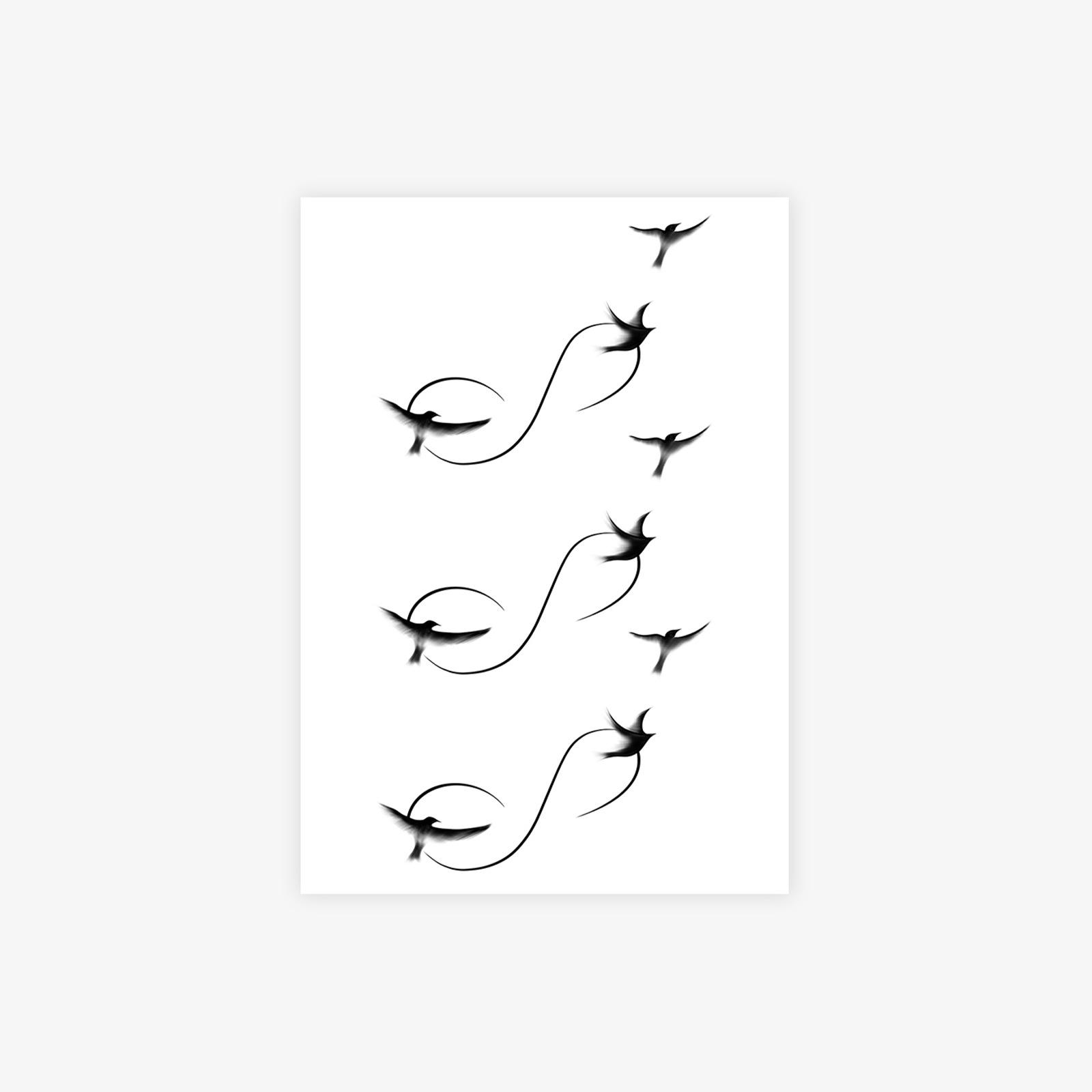 

Herbal Semi-Permanent Premium Sense Simple Goose Mobius Ring Valentine S Day Tattoo Sticker 7*10