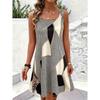 Women's Round Neck Sleeveless Camo & Tiger Print Mini Dress, Casual A-Line Dresses for Spring & Summer