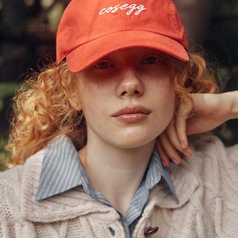

cosegg Cosegg Cursive Ball Cap_EESAC61 _RED RED_FREE