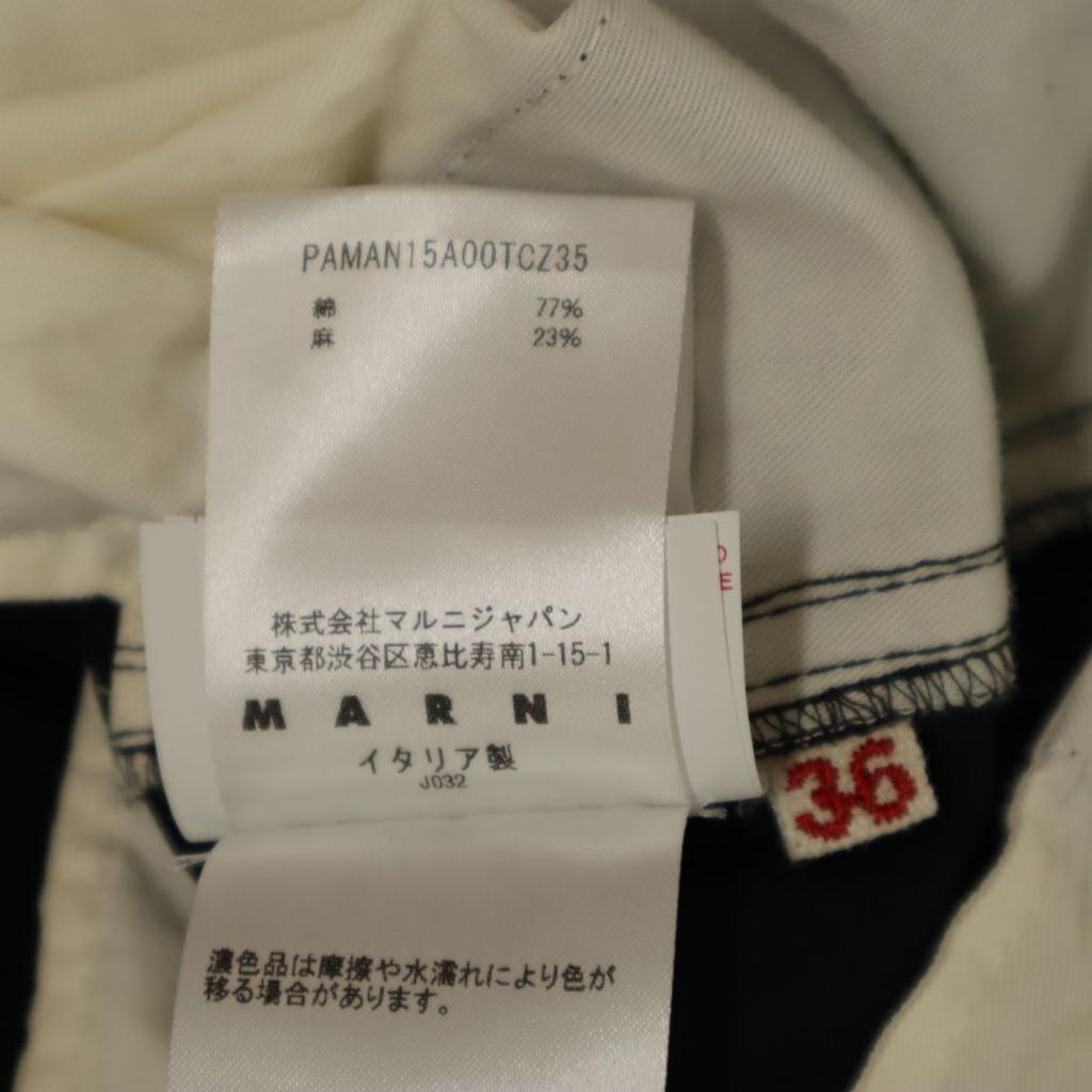 Marni Made In Italy Linen Blend Pants 36 Black Women Used