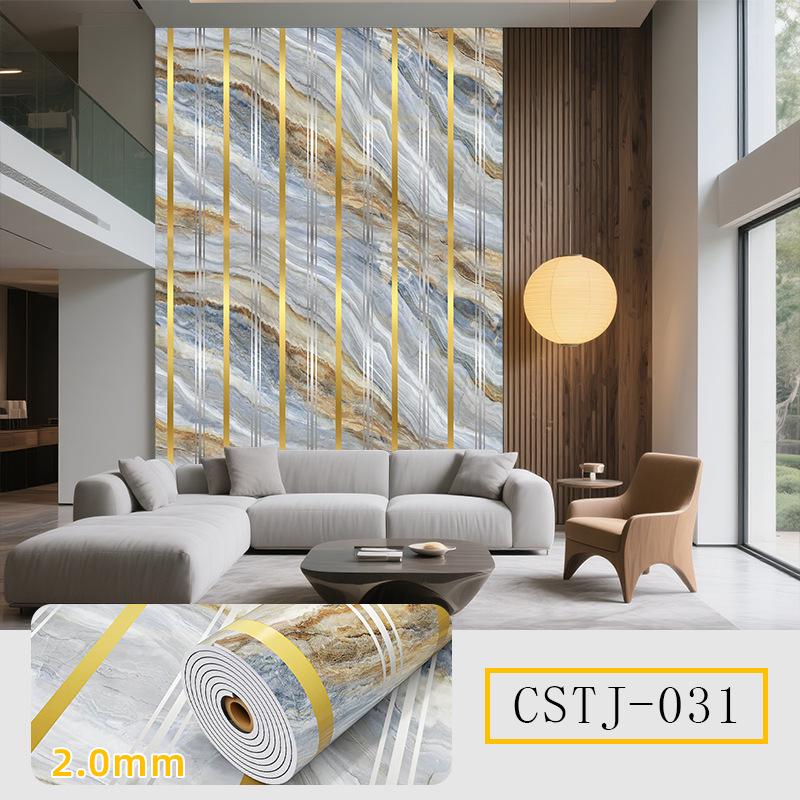 Selbstklebende, wasserfeste Marmorfliesen-Wandaufkleber für TV-Hintergrund und Dekoration