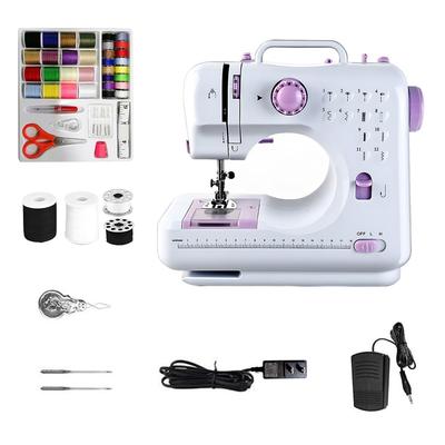 Compact Electric Sewing Machine, Beginner-Friendly Mini Home Use Machine with 12 Stitches, Easy Operation, Reverse Stitch Function, 2-Way Power Supply