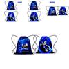 Sonic Hedgehog Drawstring Bag Portable Oxford Cloth Bag For Gifts Blue Color Creative Cartoon Style