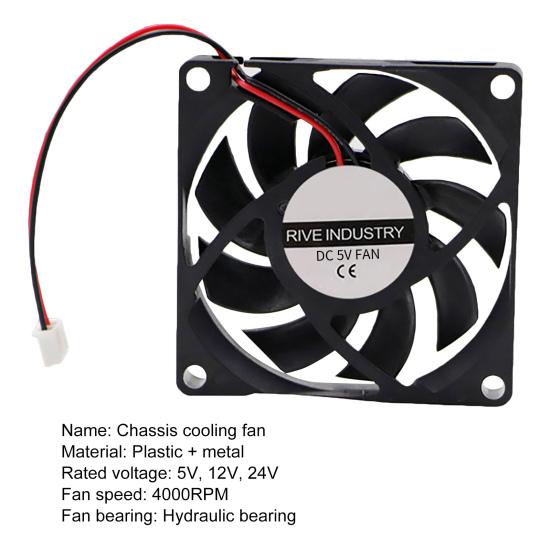 DC7015 Kühlerlüfter Luftstrom Leise Effizient Groß DC 5V 12V 24V 7cm