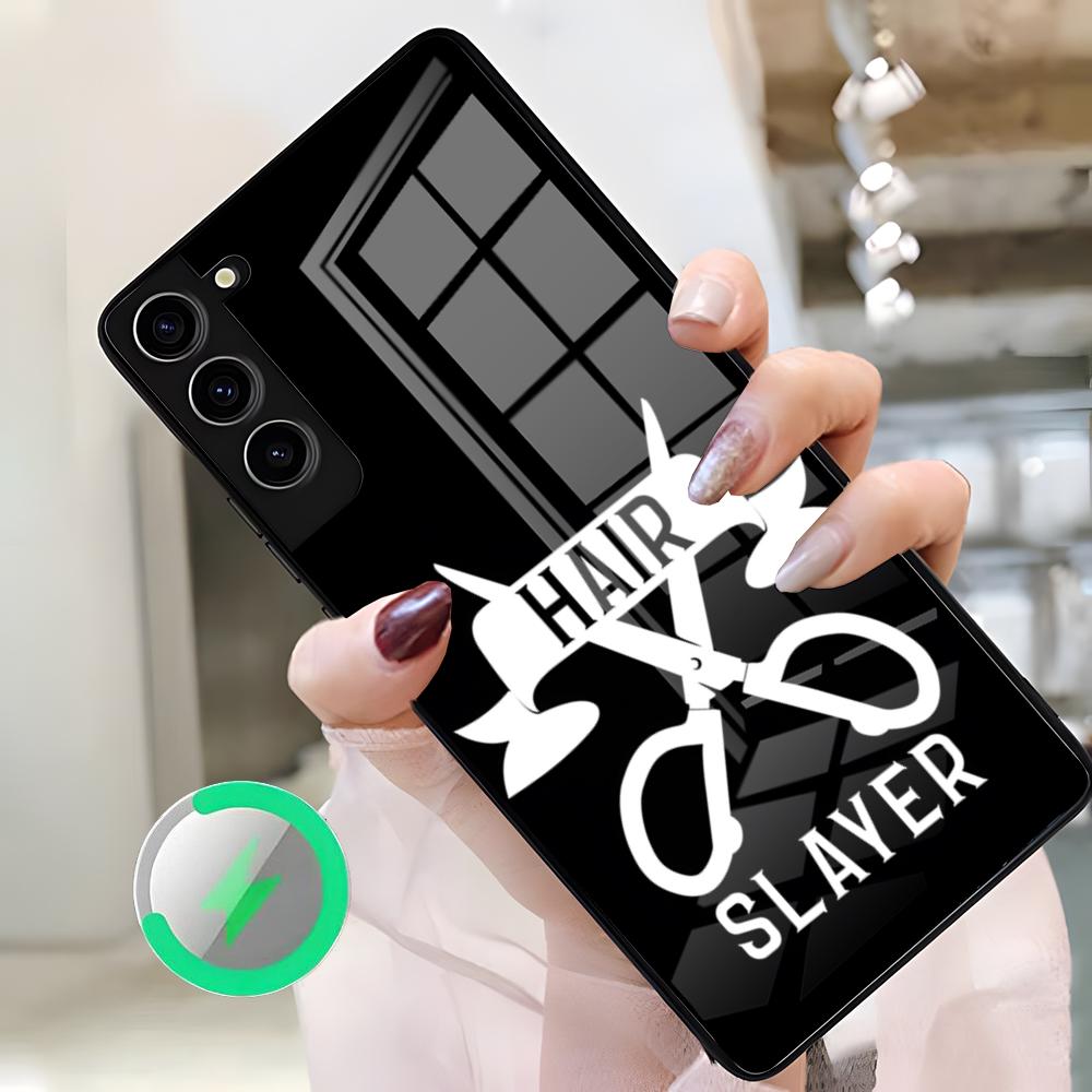 

Hair Stylist Hairdresser Phone Case For Samsung S26 Ultra S25 Edge S23 S22 S21 S20 Ultra Plus S24 Fe A25 Magnetic Glass Cover Samsung A25