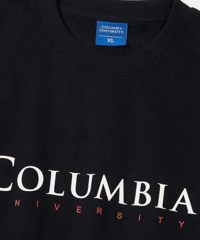 COLUMBIA UNIVERSITY Cu Sig Big Fleece Crew Neck_Black