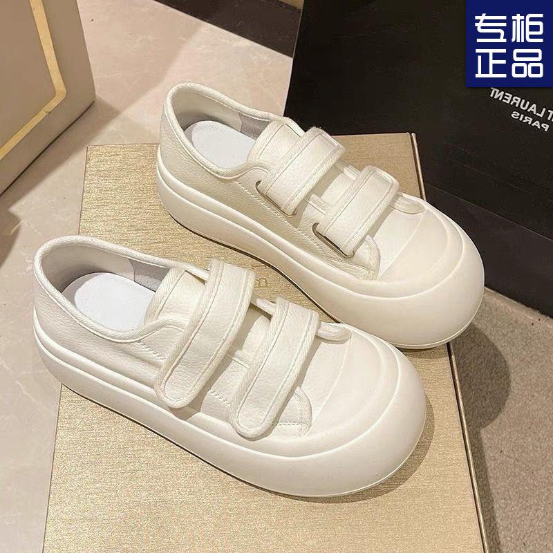 Fashion Canvas Shoes Casual Big Toe Thick Sole White Shoes for Women Spring 2025 New Style