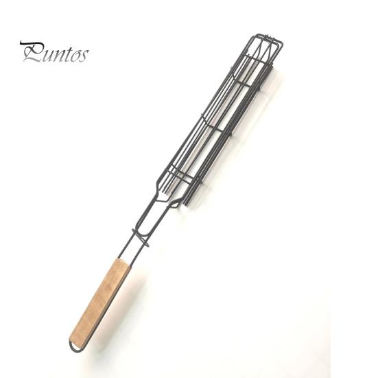 Barbecue Clip Stainless Steel with Lockable Grille Rust-Resistant Even Heat Distribution Mini Barbecue Tongs
