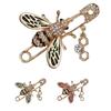 Insect Rhinestone Brooch Shining Bee Shaped Oil-dripping Badge Collar Pin Clothes Scarf Decor BC18Y0461-1