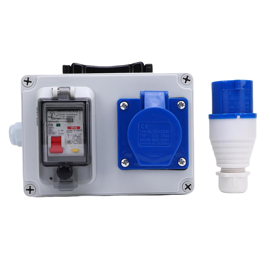 Outdoor Distribution Box Handheld IP44 To IP67 Water Proof A Type Remains Current Circuit Breaker Power Outlet Box for