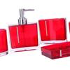 5-teiliges Acryl Badezimmer Organizer Set einschließlich Seifenspender, Zahnbürstenhalter, Becher, Tasse, Luxus Waschtischzubehör