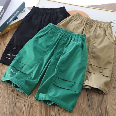 Boys' Thin Workwear Cropped Shorts Summer Children's Casual Shorts Versatile Beach Shorts for Adults