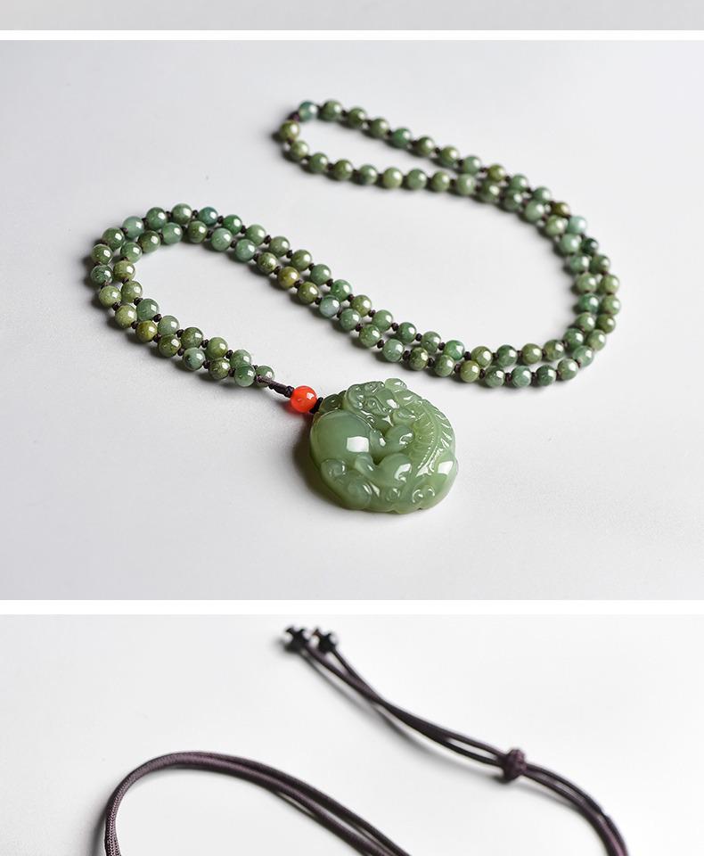 Natural Hetian Jade Pixiu Pendant, Exquisitely Carved with Ball for Men & Women