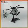WW II Military Series New MH-6 Little Bird Helicopters With Soldies MOC Building Blocks Airplane Display Stand Bricks Toys Gifts