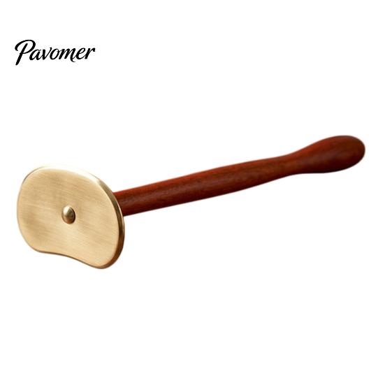 Deep Tissue Trigger Point Tool Brass Gua Sha Scraper, Long Handle Body Massage for Back Ergonomic Wand Neck, Meridian Relaxation Stick Self Care, Home