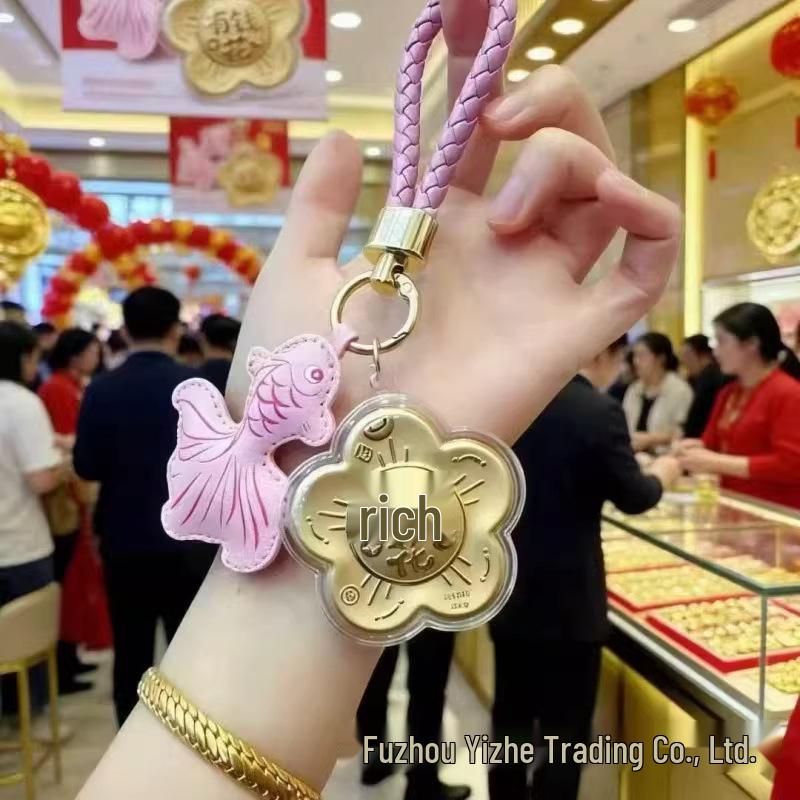 Year of the Horse 999 Pure Gold Keyring & Phone Lanyard Pendant