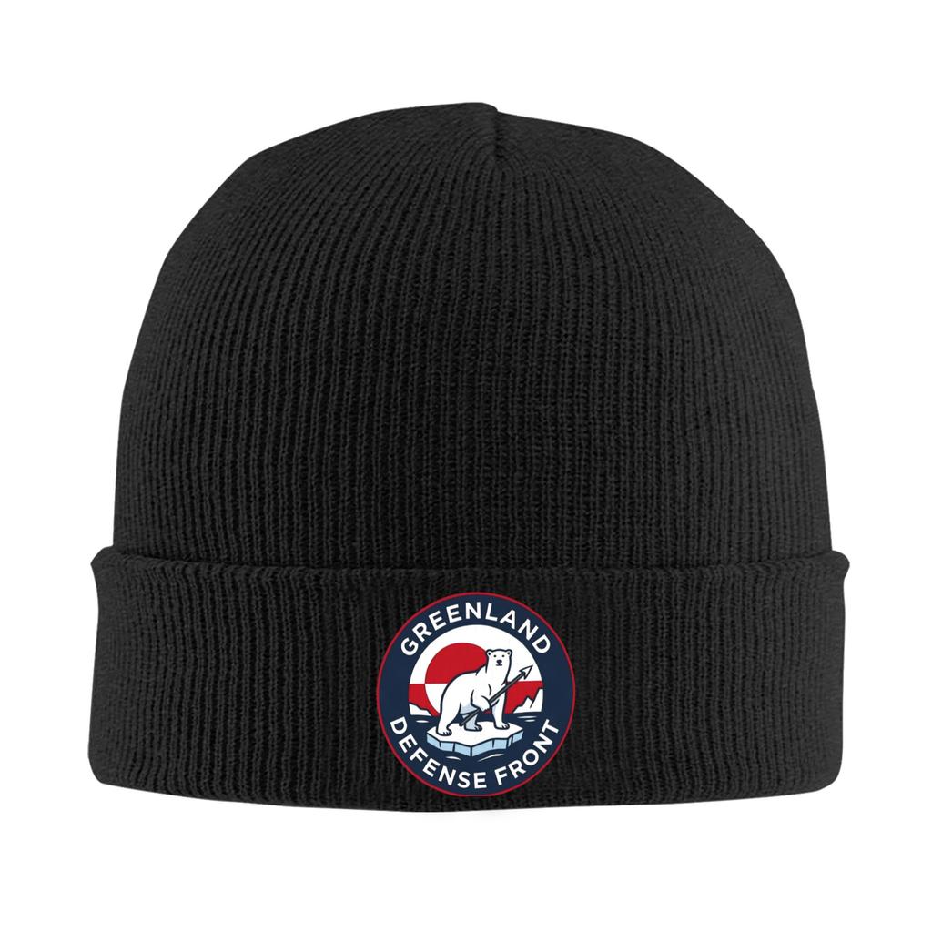 Greenland Defense Front Knitting Hat Beanie Hats Kpop Elastic Men Women Unisex Bonnet Hats Autumn Winter Y2K Cool Caps Gift
