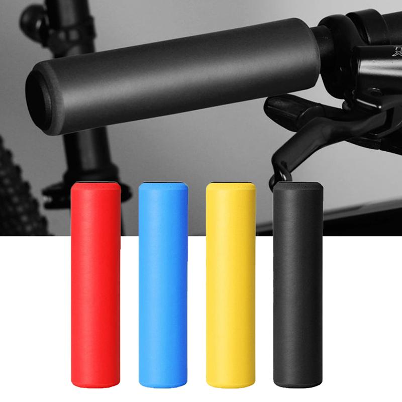 1Pair Silicone Cycling Bicycle Grips Outdoor Mtb Mountain Bike Handlebar Grips Cover Anti-Slip Strong Support Grips Bike Part