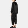 Y-3 Einfarbig Taille gerafft Mehrere Taschen Lässige Lange Hosen Damen Hosen Schwarz H63038