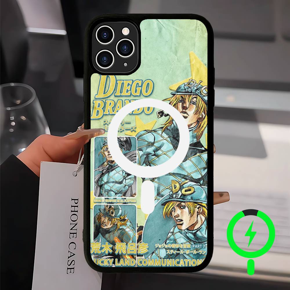 Anime Jojo Bizarre Adventure Magnetic Matte Phone Case For IPhone 16 17 15 14 13 12 11 For Magsafe Wireless Charge Cover