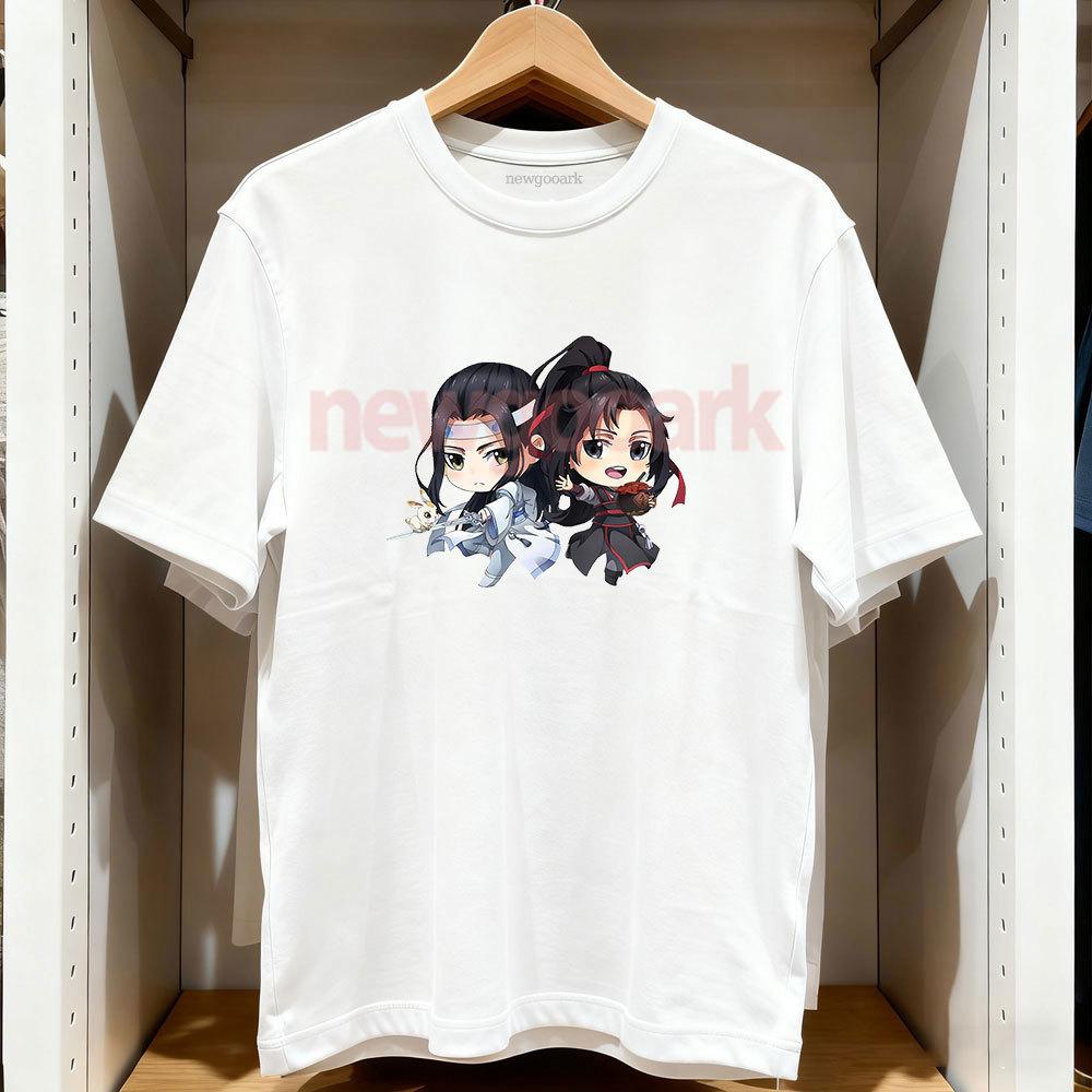 Mo Dao Zu Shi The Untamed Wei Wuxian Lan Zhan Graphic T Shirts Cotton O Neck Casual Streetwear Couple Tops Tee Short Sleev Adult