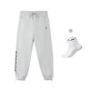 Li Ning Elastic Cuff Fleece Lined Thermal Loose Fit Casual Knitted Sweatpants Men's Gray AKLT609-2