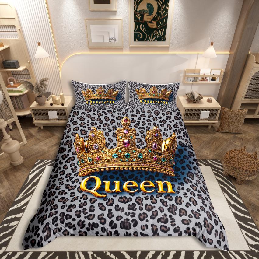 Comforter Homewish Leopard Print Abstract Wildlife Print For Teens Bedding Setchic Flower Rose Decor
