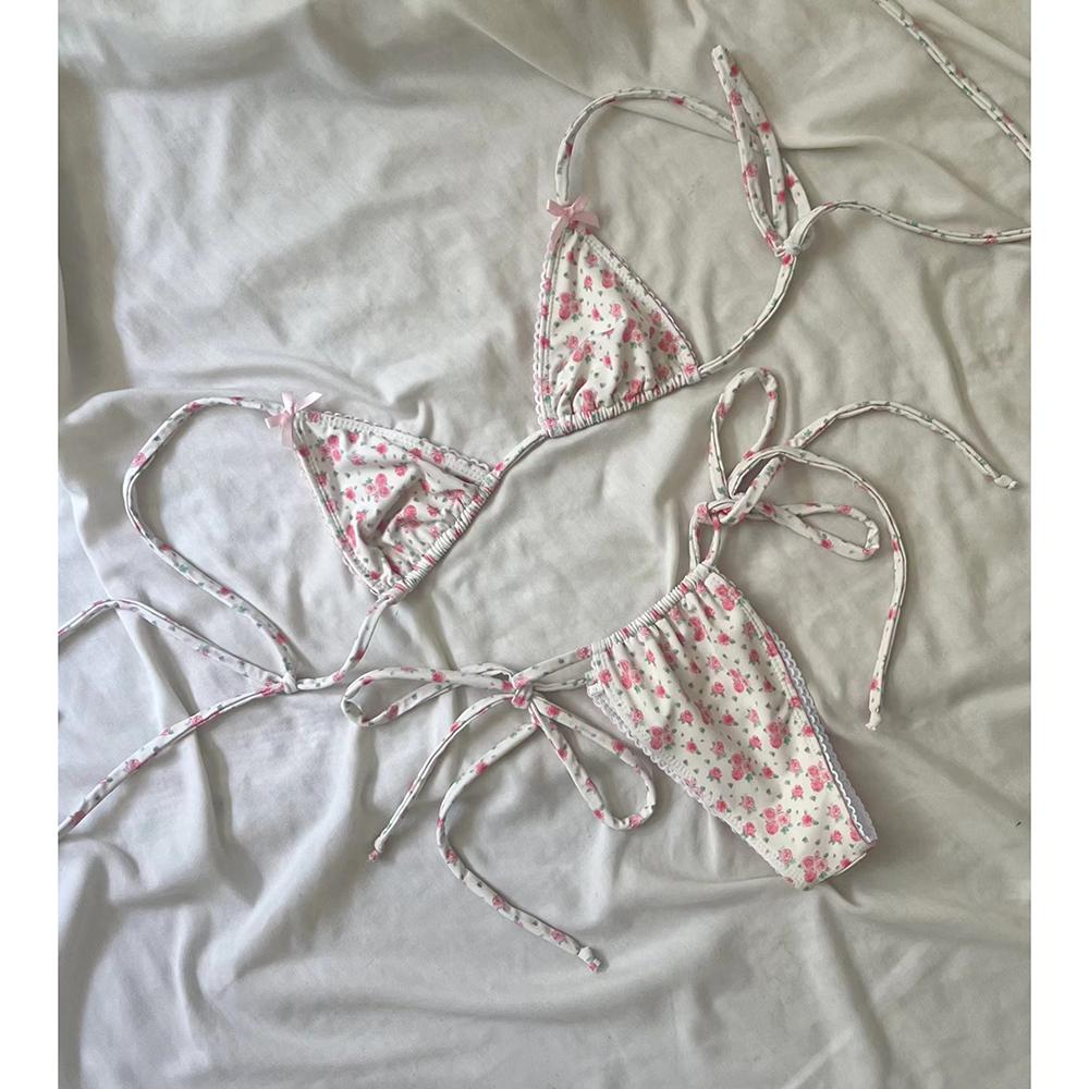 Micro Bikini Push Up Damen Badeanzüge 2025 Sexy Weibliche Bademode Brazilian Bikini Set Tanga Biquini Badeanzüge Print Bademode