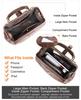 Full-Grain Cowhide Convertible Women's Shoulder Handbag with Metal Hinge Buckle