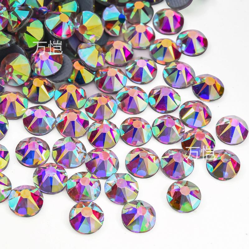 

Восемь больших и восемь маленьких имитаций австрийских горячих бриллиантов цвета AB, стеклянные стразы с термоклеевой основой, горячие бриллианты для рукоделия, аксессуары для одежды SS6 (diameter 1.9-2) 1440 pieces